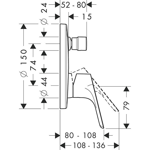 Hansgrohe Wannenmischer Unterputz Focus Fertigset chrom m.Sicherungkombination