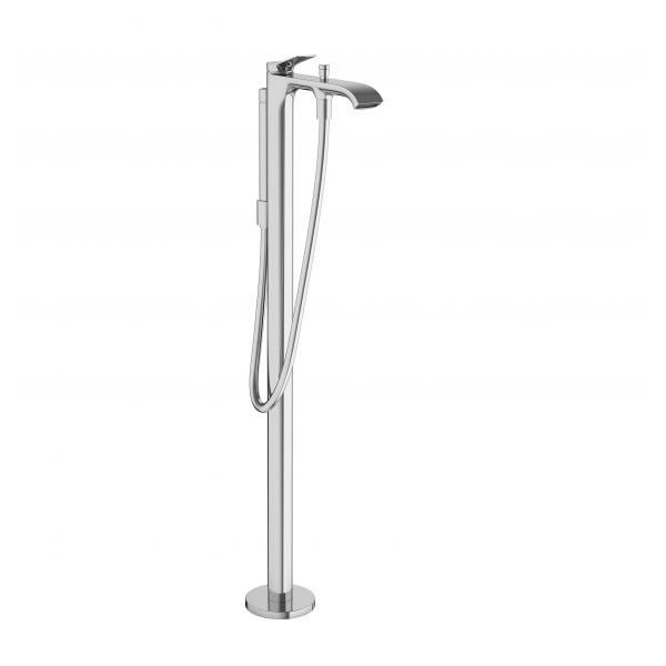 HG Wannenmischer Vivenis Fertigset zur Bodenmontage chrom