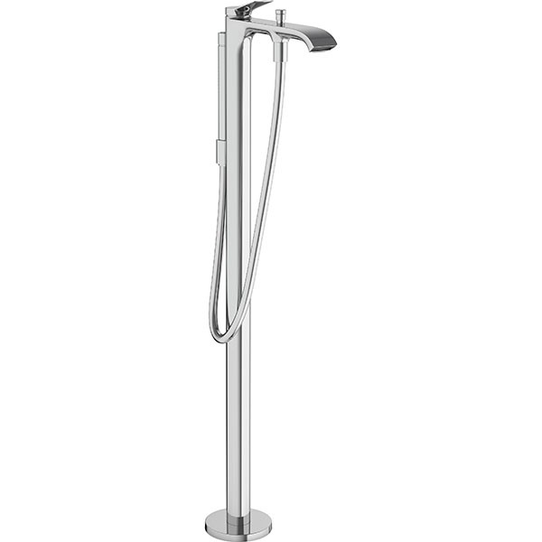 HG Wannenmischer Vivenis Fertigset zur Bodenmontage chrom