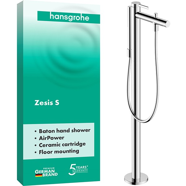 Hansgrohe Wannenmischer Zesis S  bodenstehend chrom