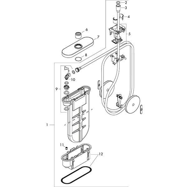 Hansgrohe Wannenrandset sBox oval mattweiss  