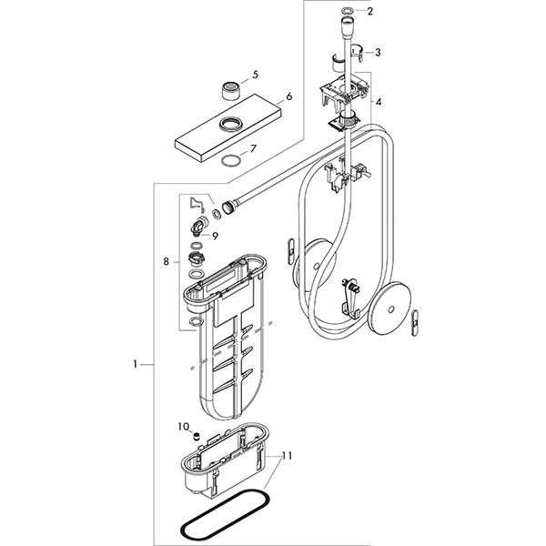 Hansgrohe Wannenrandset sBox square Axor chrom  