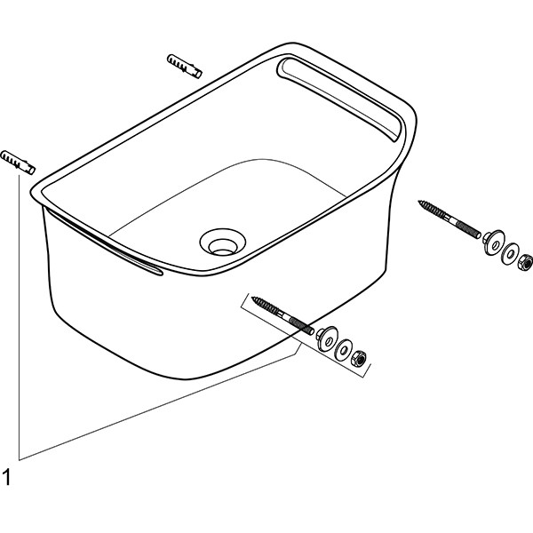 Hansgrohe Waschbecken Axor Urquiola wandhängend 625mm