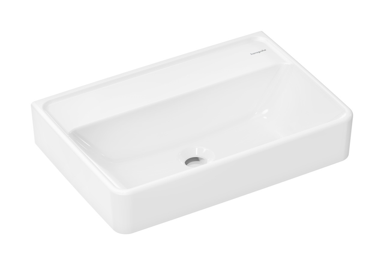 Hansgrohe Waschtisch Compact Xanuia Q 550x370mm ohne Hahnloch u.Überlauf,SmartClean weiß