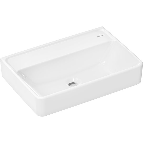 Hansgrohe Waschtisch Compact Xanuia Q 550x370mm ohne Hahnloch und Überlauf weiß