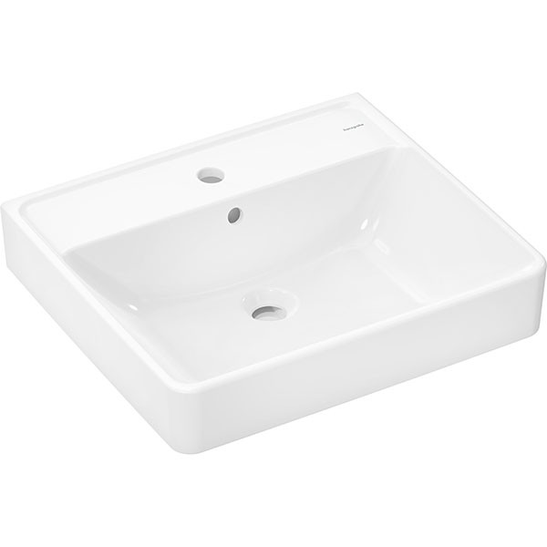 Hansgrohe Waschtisch Xanuia Q 550x480 mm m.Hahnlo.u.Überl.SmartClean weiß