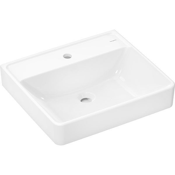 Hansgrohe Waschtisch Xanuia Q 550x480 mm m.Hahnloch ohne Überlauf, SMC weiß