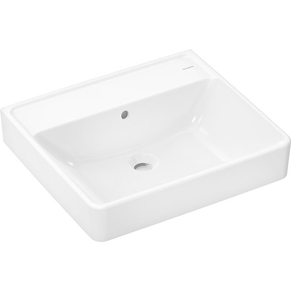 Hansgrohe Waschtisch Xanuia Q 550x480 mm ohne Hahnloch m.Überlauf, SMC weiß