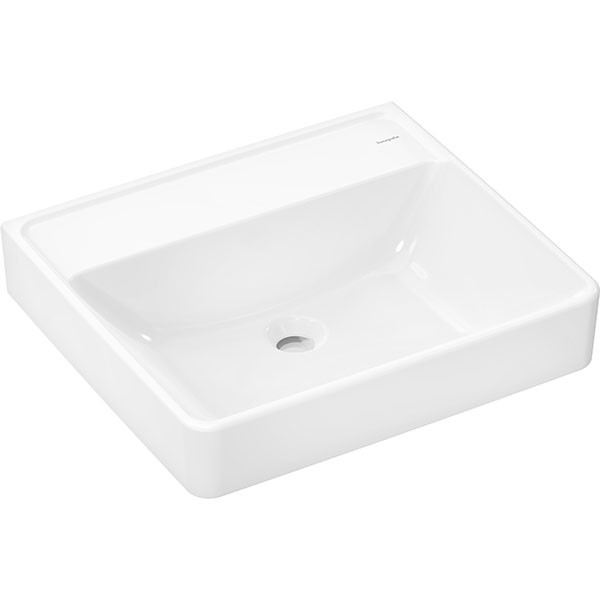 Hansgrohe Waschtisch Xanuia Q 550x480 mm ohne Hahnloch u.Überlauf, SMC weiß