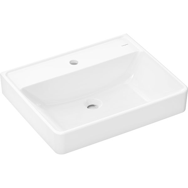 Hansgrohe Waschtisch Xanuia Q 600x480mm m.Hahnloch ohne Überlauf weiß