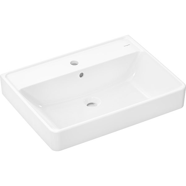 Hansgrohe Waschtisch Xanuia Q 650x480 mm m.Hahnlo.u.Überl.SmartClean weiß