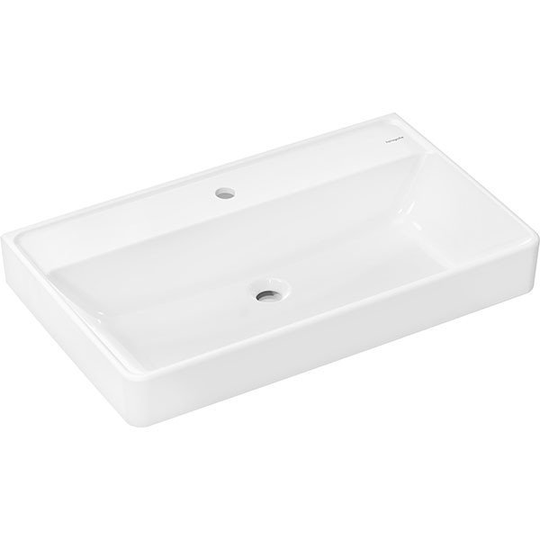 Hansgrohe Waschtisch Xanuia Q 800x480mm m.Hahnloch ohne Überlauf, SMC weiß