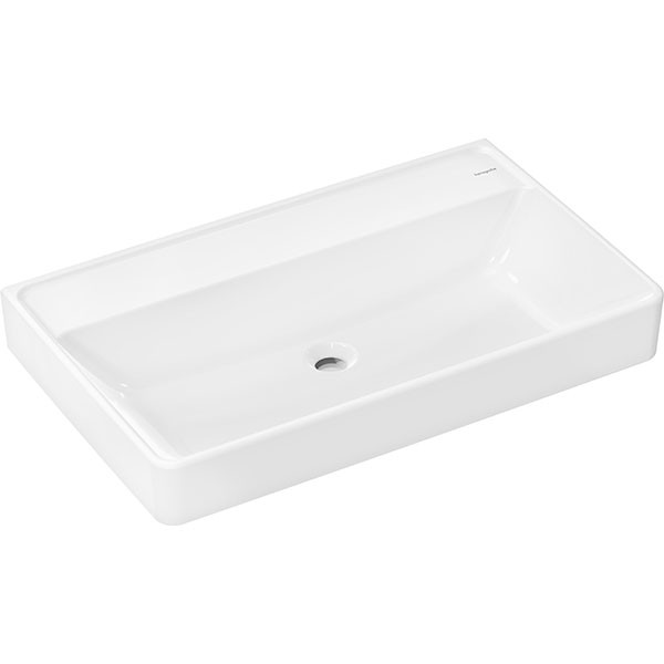 Hansgrohe Waschtisch Xanuia Q 800x480mm ohne Hahnloch u.Überlauf, SMC weiß