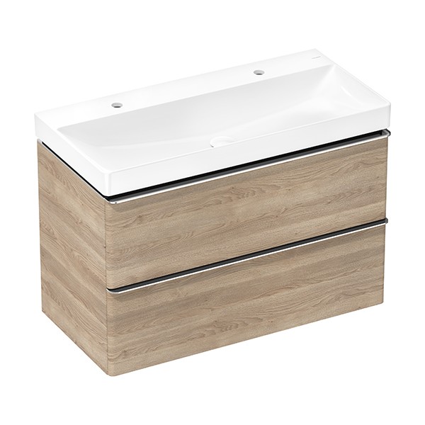 Hansgrohe Waschtisch Xelu Q 1000x480mm m.2 Hahnlöcher o.Überlauf SmartClean we