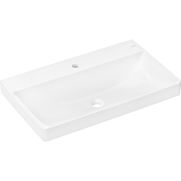 Hansgrohe Waschtisch Xelu Q 800x480 mm  mit Hahnloch ohne Überlauf weiß
