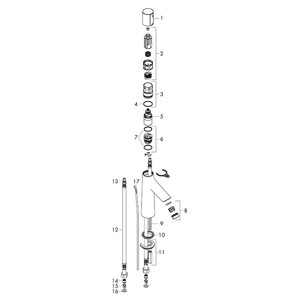 Hansgrohe Waschtischmischer 100 Talis Select S chrom