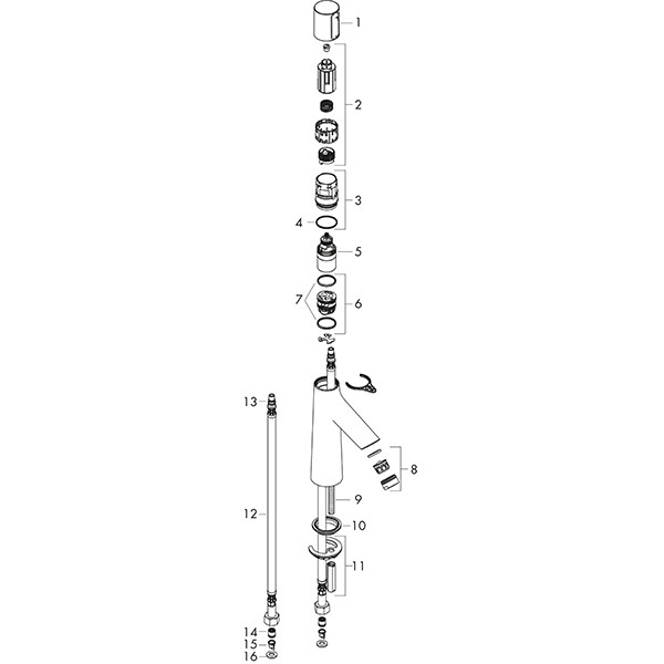Hansgrohe Waschtischmischer 100 Talis Select S chrom ohne Ablaufgarnitur