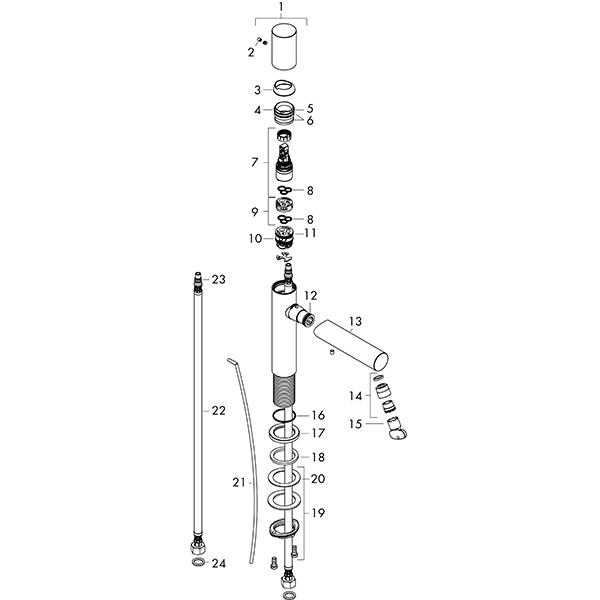 Hansgrohe Waschtischmischer 110 Axor Uno Zerogriff BN