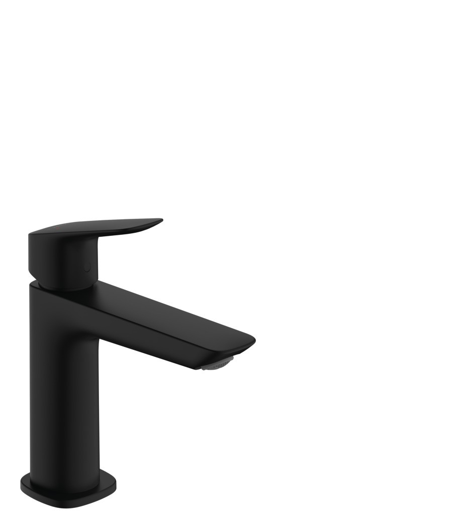 Hansgrohe Waschtischmischer 110 Fine Logis mit Push-Open Ablaufgarnitur mattschwarz