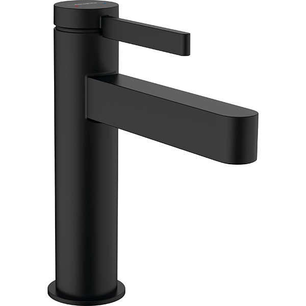 Hansgrohe Waschtischmischer 110 Finoris mit Push-Open Ablaufgarnitur mattschwarz