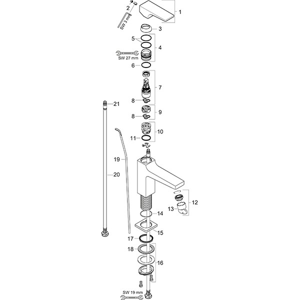 HG Waschtischmischer 110 Metropol chrom  