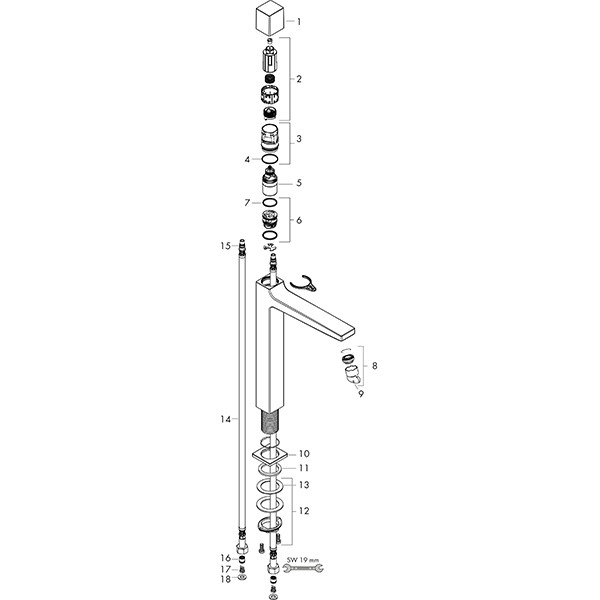 Hansgrohe Waschtischmischer 110 Metropol Select chrom mit Push-Open Ablaufgarnitur