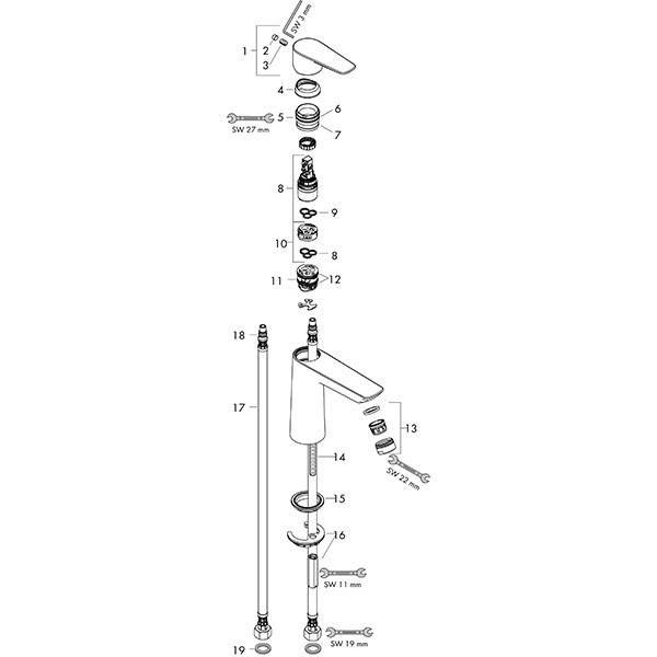 Hansgrohe Waschtischmischer 110 Talis E chrom ohne Ablaufgarnitur