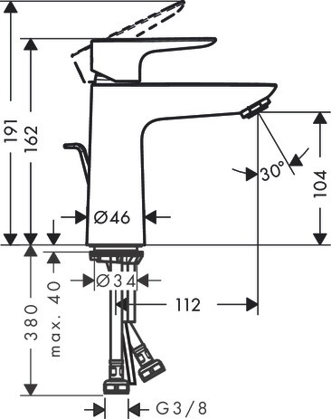 HG Waschtischmischer 110 Talis E LowFlow chrom