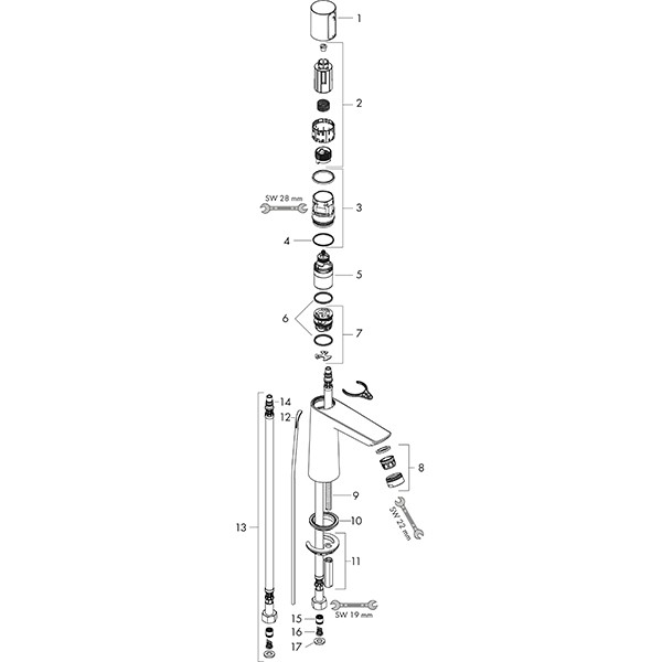 Hansgrohe Waschtischmischer 110 Talis Select E chrom