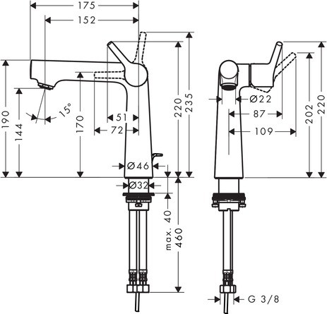 Hansgrohe Waschtischmischer 140 Talis S chrom  