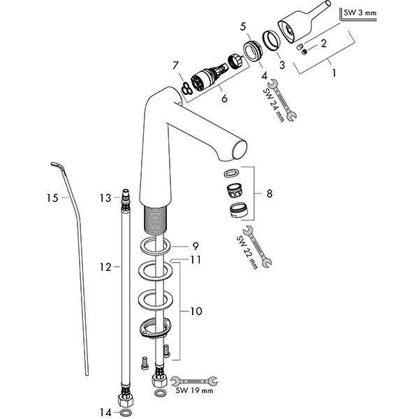 Hansgrohe Waschtischmischer 140 Talis S chrom  