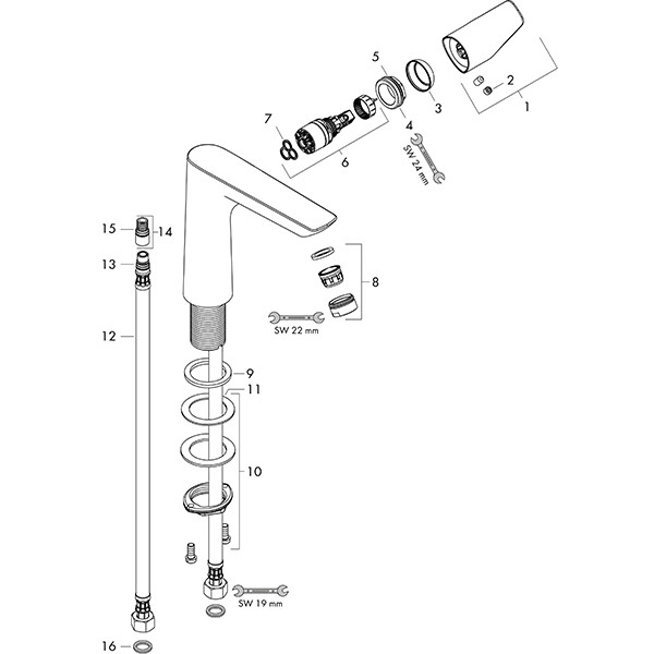 Hansgrohe Waschtischmischer 150 Talis E chrom ohne Ablaufgarnitur