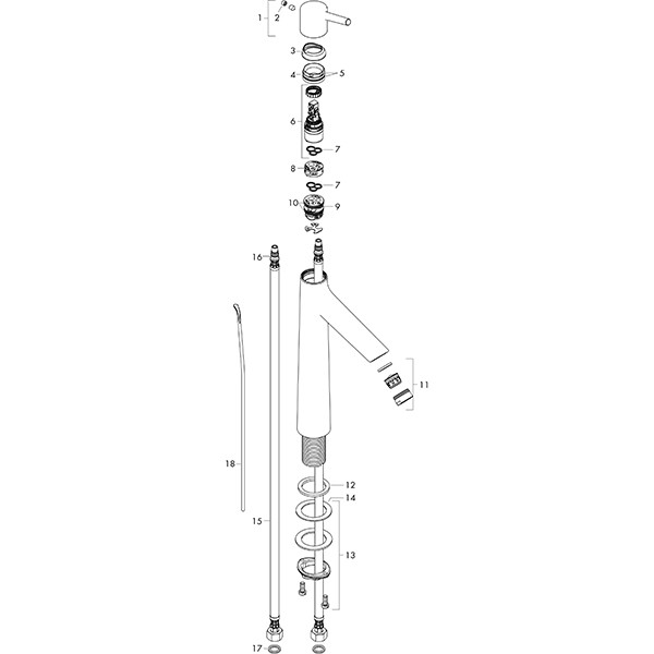 Hansgrohe Waschtischmischer 190 Talis S chrom  