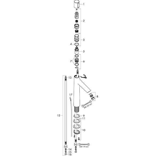 Hansgrohe Waschtischmischer 190 Talis Select S chrom