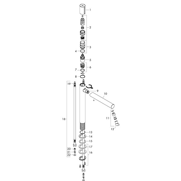 Hansgrohe Waschtischmischer 200 Axor Uno Select ohne Ablaufgarnitur BN