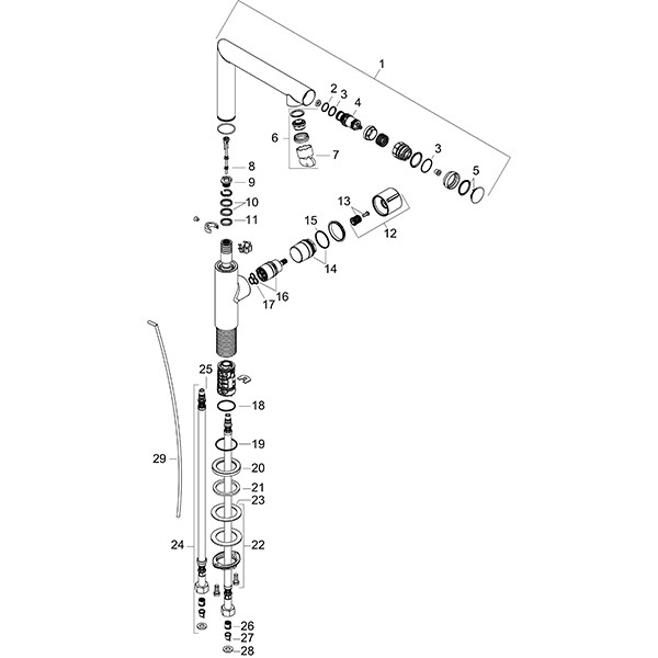 Hansgrohe Waschtischmischer 210 Axor Uno Select Schwenkauslauf BN