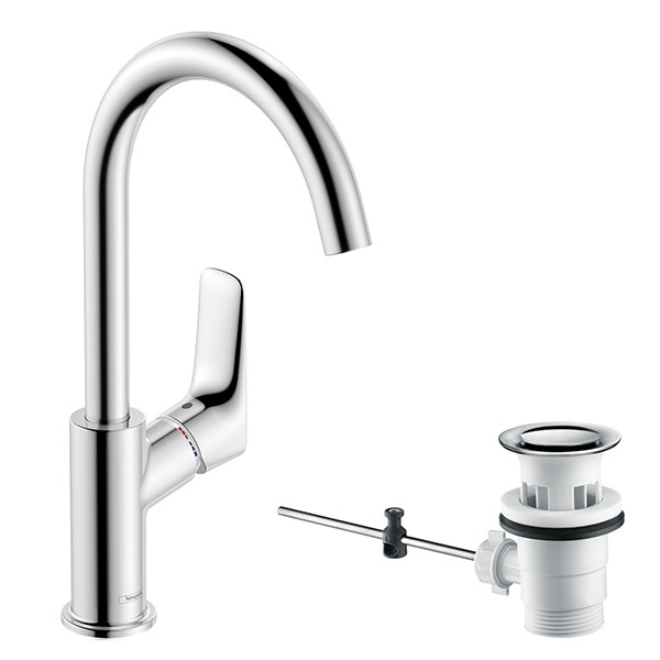 HG Waschtischmischer 210 Logis chrom mit Schwenkauslauf