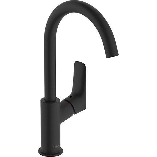 Hansgrohe Waschtischmischer 210 Logis Schwenkauslauf ohne Ablaufgarnitur Matt Black