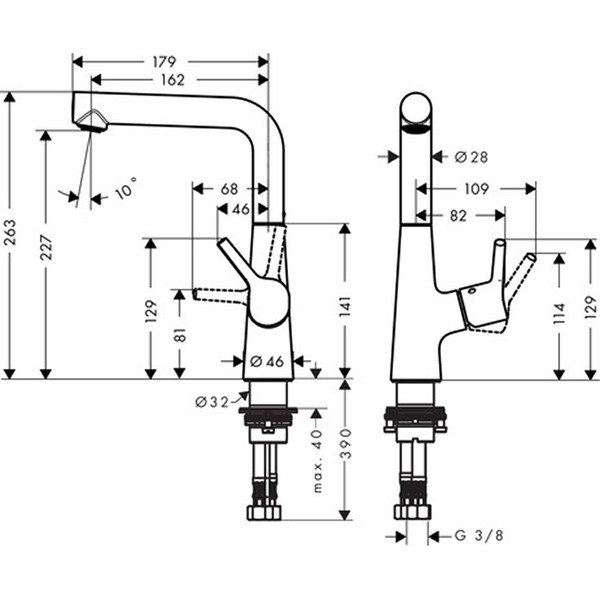 Hansgrohe Waschtischmischer 210 Talis S chrom  