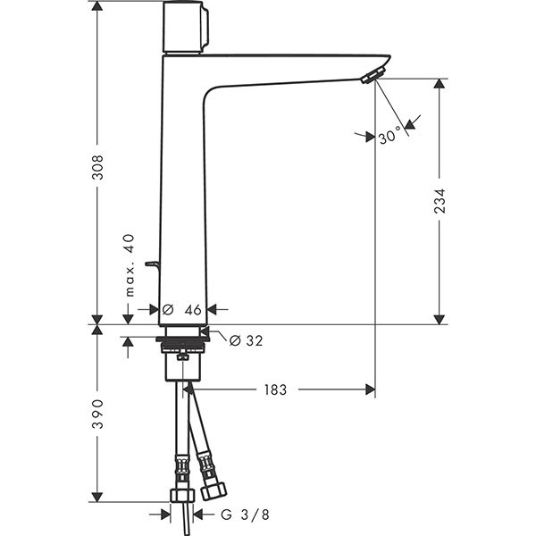 Hansgrohe Waschtischmischer 240 Talis Select E chrom