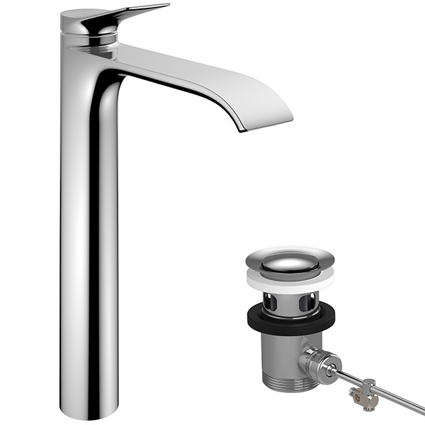 Hansgrohe Waschtischmischer 250 CoolSt. Vivenis mit Zugstangen-Ablaufgarn.Highriser chr