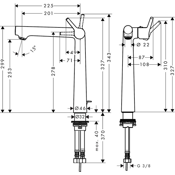 Hansgrohe Waschtischmischer 250 Talis S chrom  