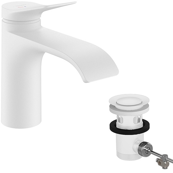 Hansgrohe Waschtischmischer 80 CoolStart  Vivenis Zugstangen-Ablaufgarnitur MW