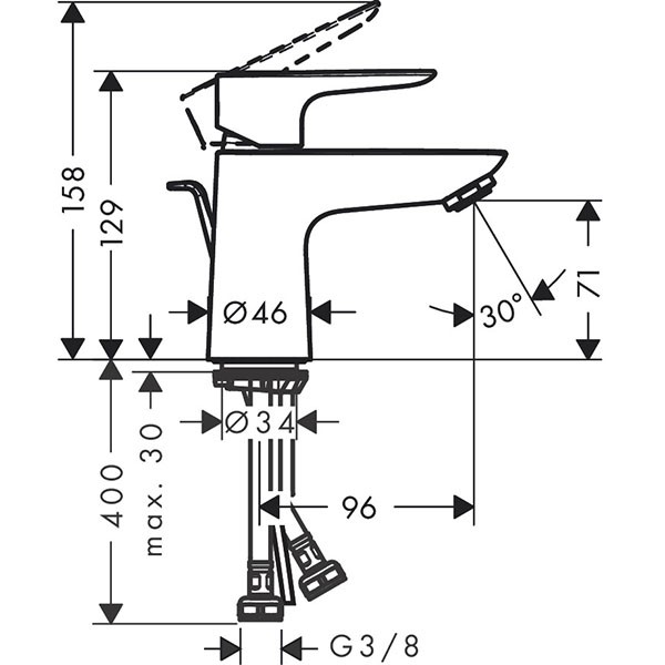 HG Waschtischmischer 80 Talis E LowFlow chrom