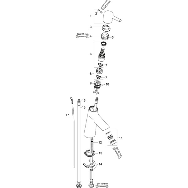 HG Waschtischmischer 80 Talis S chrom  