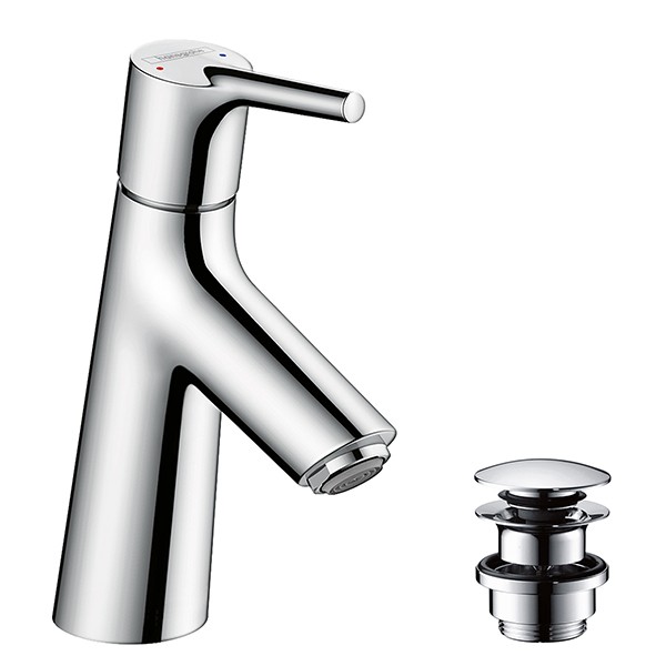 Hansgrohe Waschtischmischer 80 Talis S chrom mit Push-Open Ablaufgarnitur