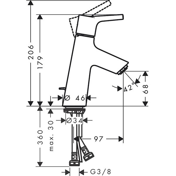 HG Waschtischmischer 80 Talis S CoolStart chrom