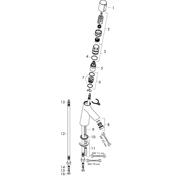 Hansgrohe Waschtischmischer 80 Talis Select S chrom ohne Ablaufgarnitur
