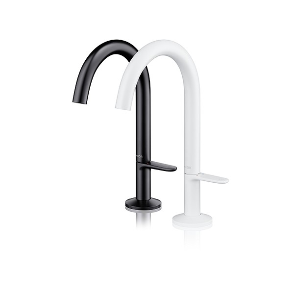 Hansgrohe Waschtischmischer Select 170 Axor One mit Push-Open, Ablaufgarnitur, mattschwarz