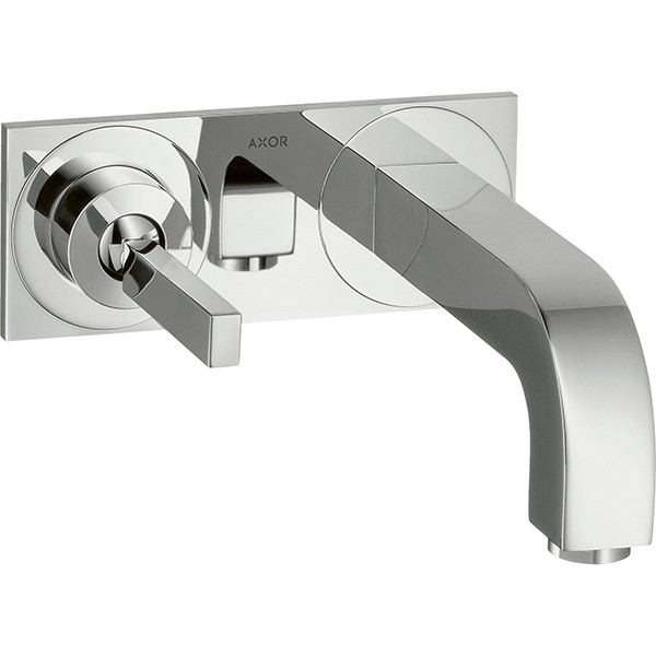 Hansgrohe Waschtischmischer UP AXOR Citterio F-Set langer Auslauf mit Platte chrom